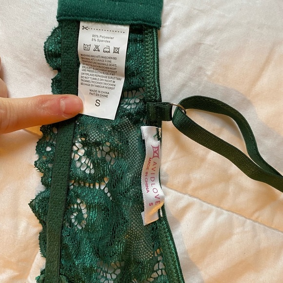 Emerald Green Lace Bralette and Underwear Set size Small NWT - Picture 11 of 13